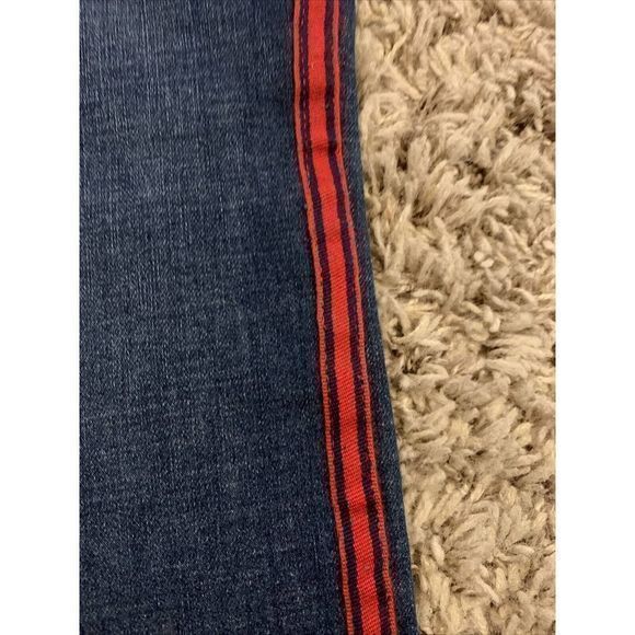 Jack Denim‎ By Janie And Jack Blue Jeans With Red Side Stripe Size 5 - Picture 6 of 7